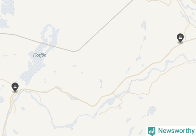 Karta över viltolyckor i Gagnefs kommun