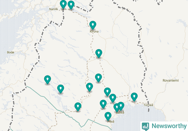 Karta över Kalix kommun