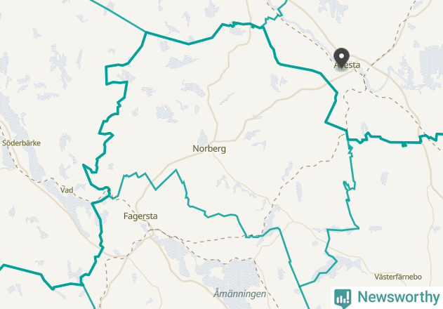 Karta över väderstationer i artikeln