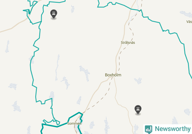 Karta över viltolyckor i Boxholms kommun