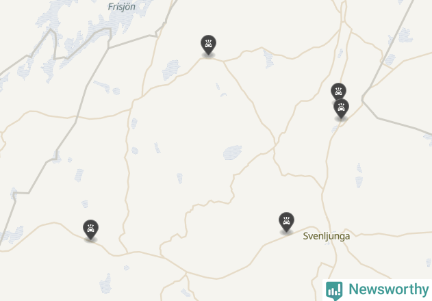 Karta över viltolyckor i Svenljunga kommun