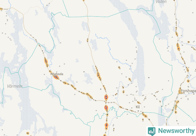 Karta över Kils kommun