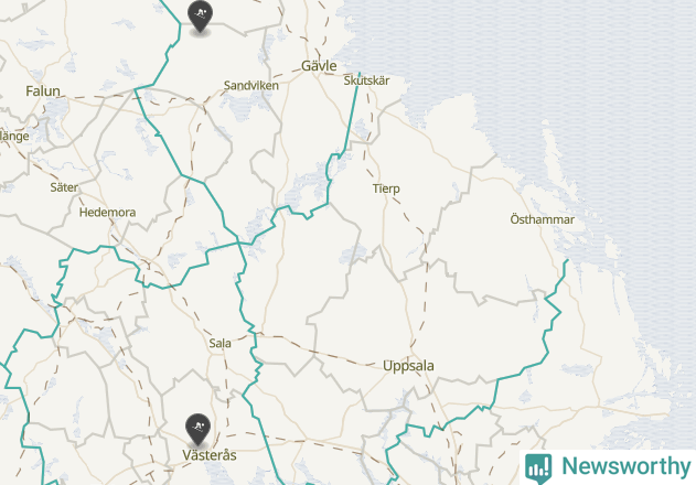 Karta över Tierps kommun