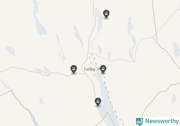 Karta över viltolyckor i Torsby kommun