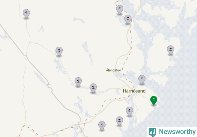 Karta över Härnösands kommun