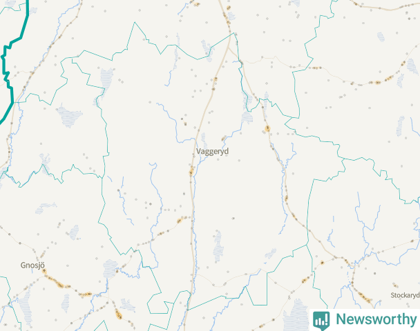 Karta över Vaggeryds kommun