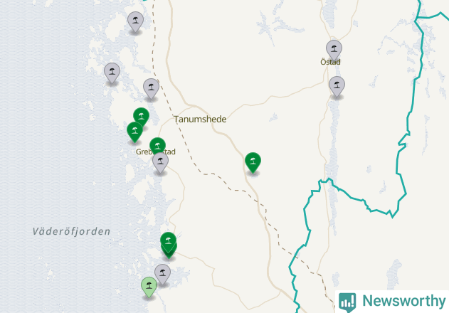 Karta över Tanums kommun