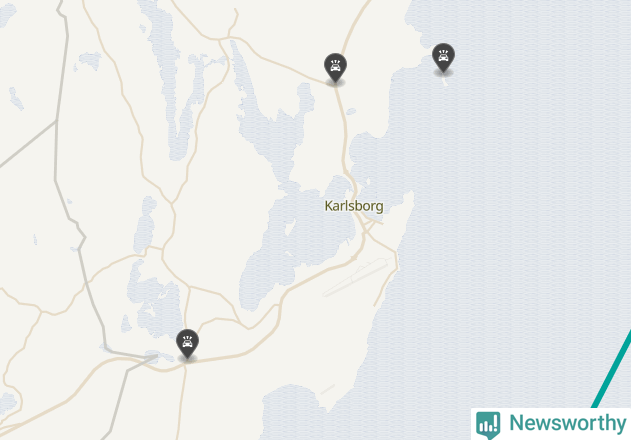 Karta över viltolyckor i Karlsborgs kommun