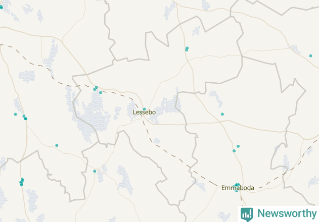 Karta över Lessebo kommun