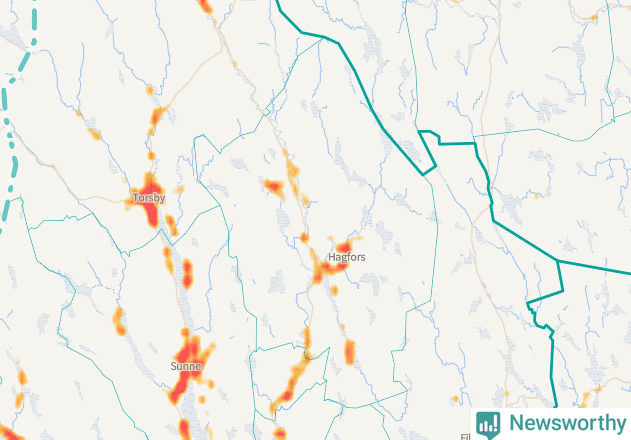 Karta över Hagfors kommun