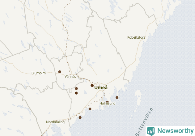 Karta över Umeå kommun