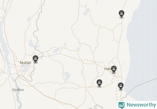 Karta över viltolyckor i Habo kommun