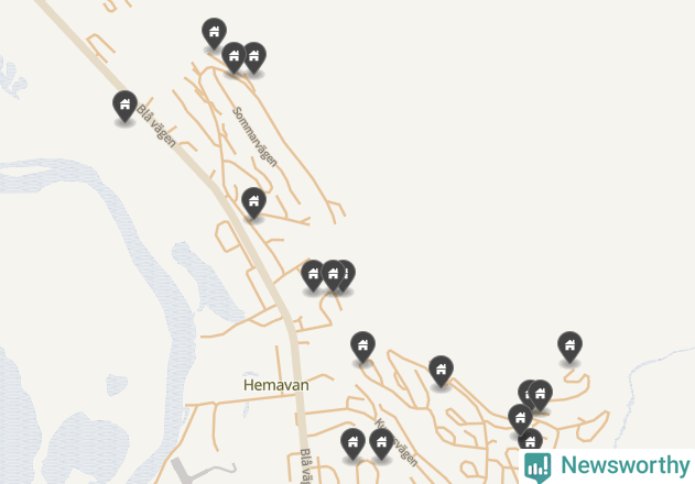 Karta över Storumans kommun