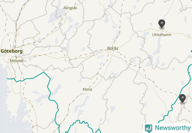 Karta över Mölndals kommun