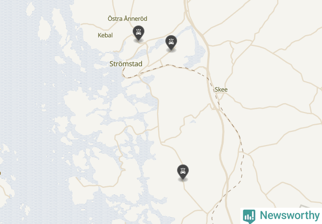 Karta över viltolyckor i Strömstads kommun