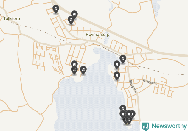 Karta över Lessebo kommun