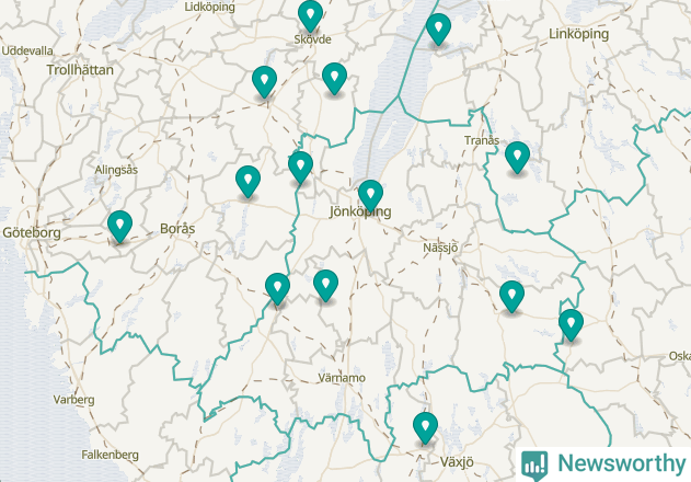 Karta över Jönköpings kommun