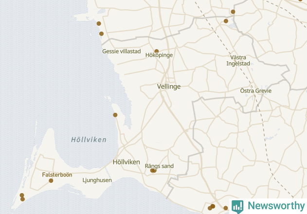 Karta över Vellinge kommun