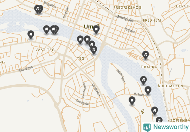 Karta över Umeå kommun