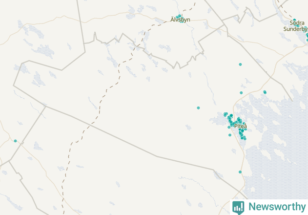 Karta över Piteå kommun