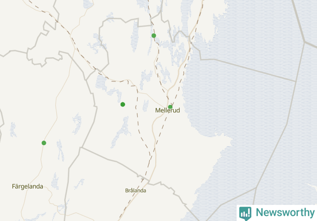 Karta över Melleruds kommun