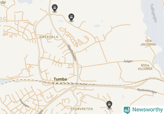Karta över Botkyrka kommun