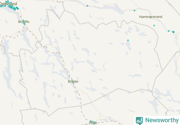 Karta över Bräcke kommun