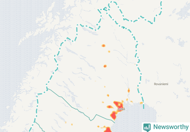 Karta över Norrbottens län