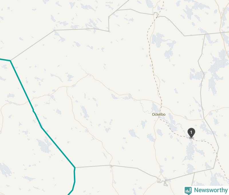 Karta över Ockelbo kommun