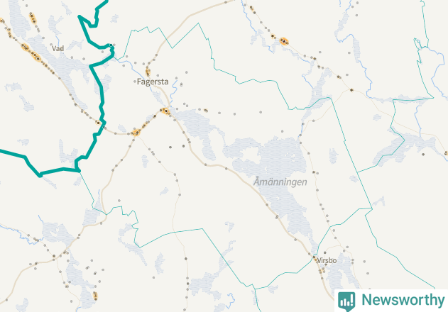 Karta över Fagersta kommun