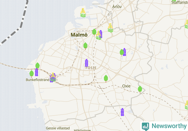 Karta över Malmö kommun
