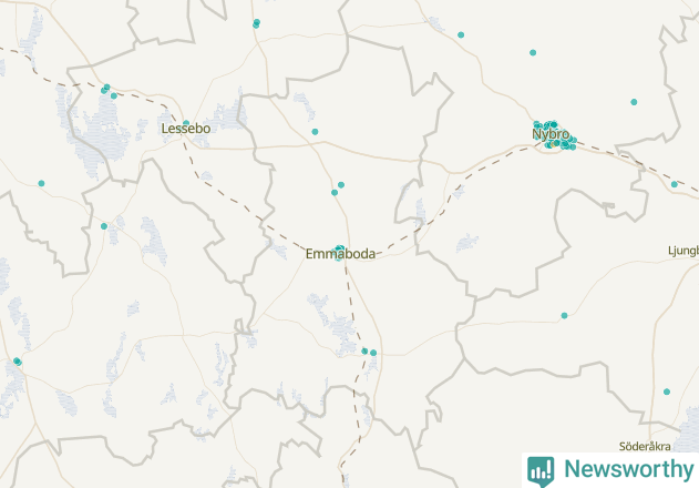 Karta över Emmaboda kommun