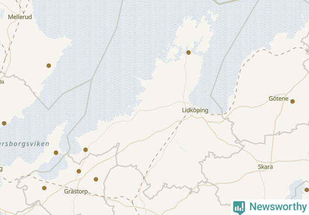 Karta över Lidköpings kommun