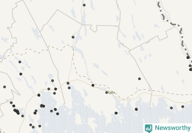 Karta över Kalix kommun