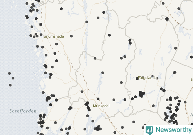 Karta över Munkedals kommun