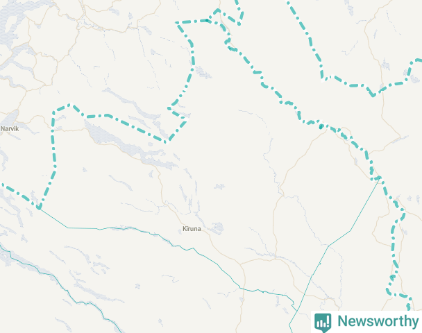Karta över Kiruna kommun