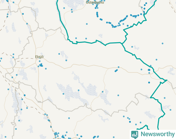 Karta över Eksjö kommun