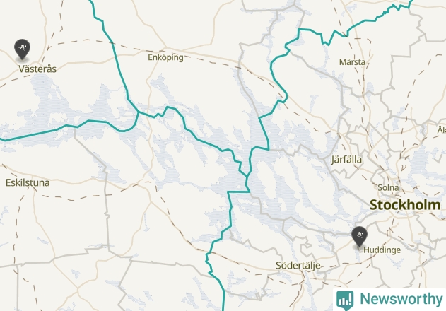 Karta över Täby kommun