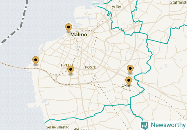 Karta över Malmö kommun