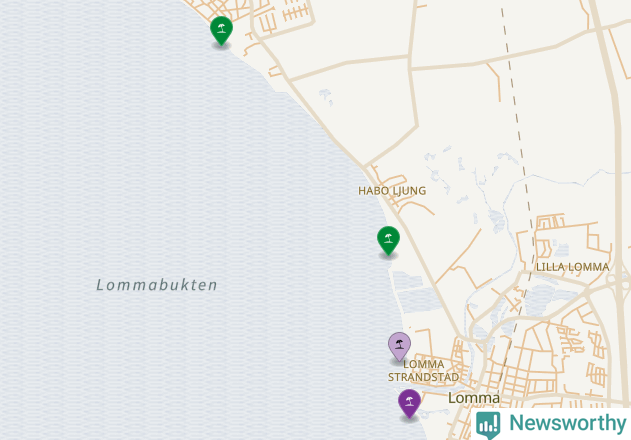 Karta över Lomma kommun