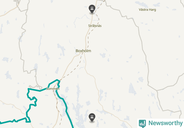 Karta över Boxholms kommun