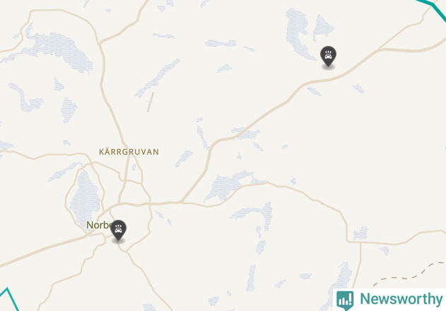 Karta över viltolyckor i Norbergs kommun