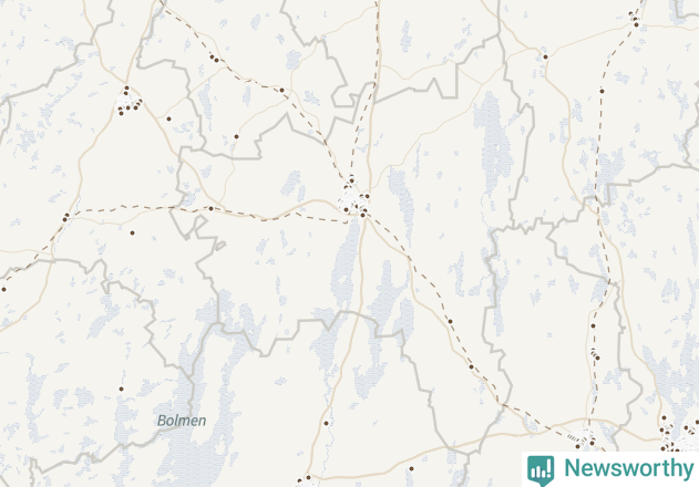 Karta över Värnamo kommun