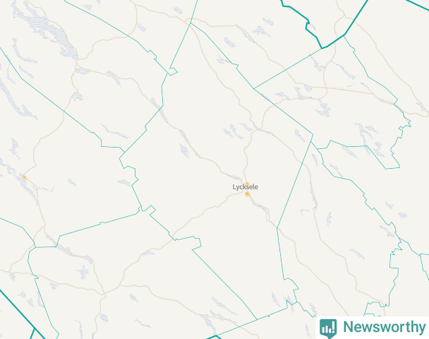 Karta över Lycksele kommun