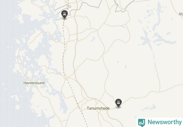 Karta över viltolyckor i Tanums kommun