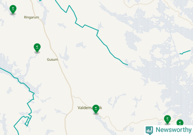 Karta över Valdemarsviks kommun