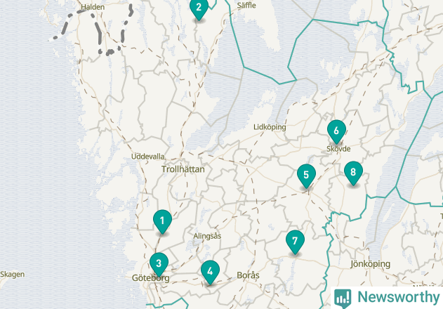 Karta över Munkedals kommun