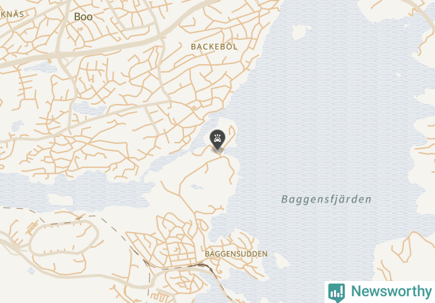 Karta över viltolyckor i Nacka kommun