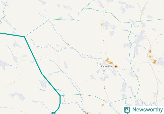 Karta över Ockelbo kommun