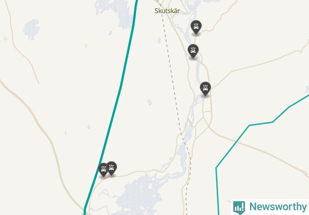 Karta över viltolyckor i Älvkarleby kommun